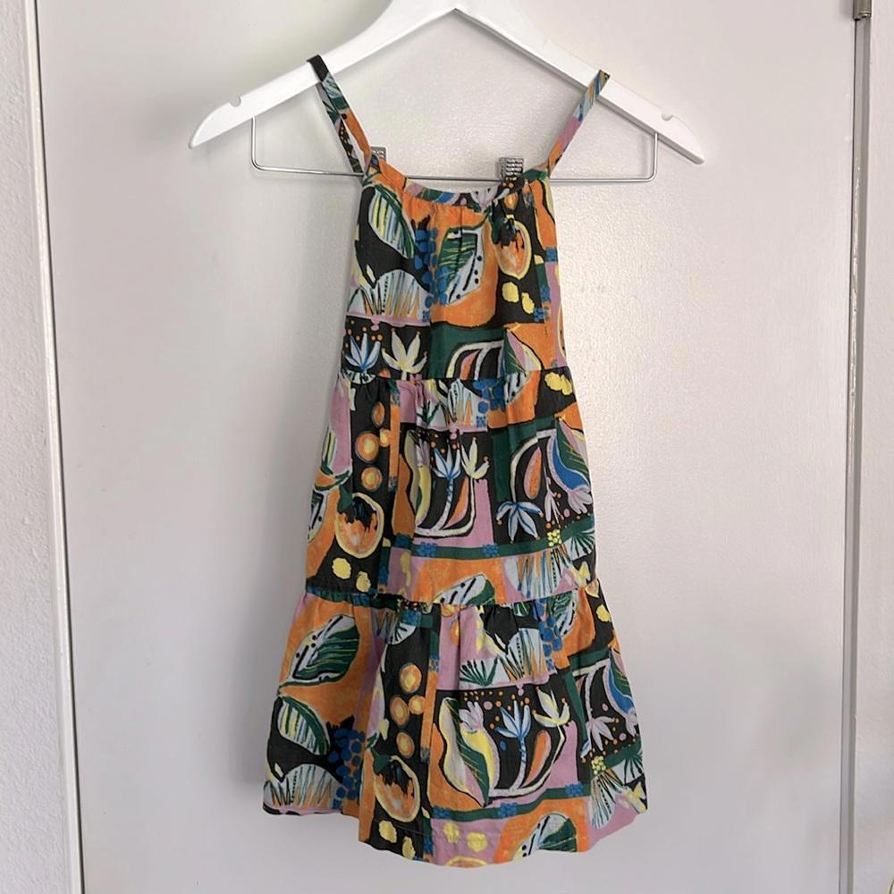 Patagonia Girls' Pataloha Organic Cotton Print Dress in Alula Natural XS - Picture 2 of 9